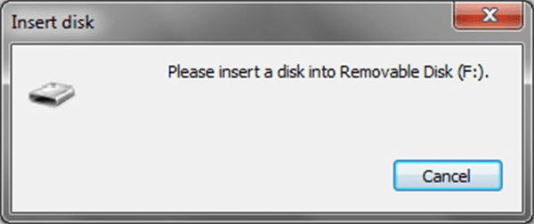 snälla tryck in en disk i drive slip-up xp
