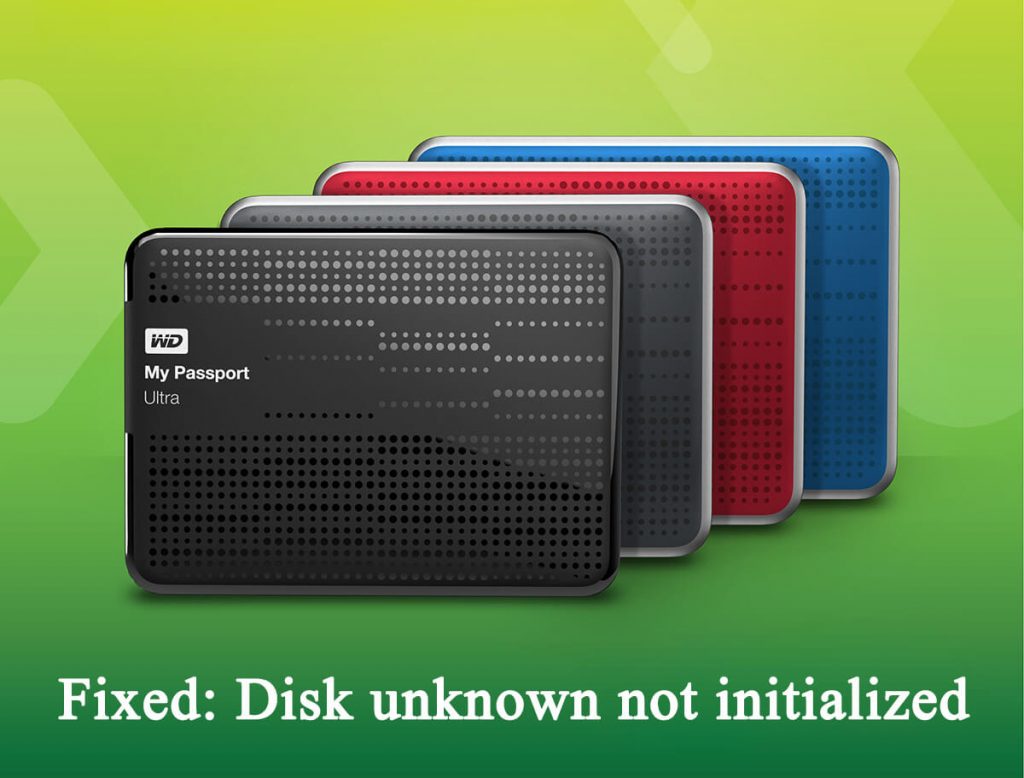 Disk unknown not initialized Fixed