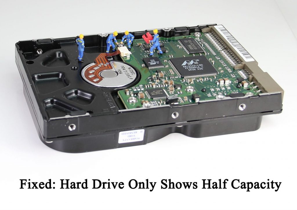 Hard Drive Only Shows Half Capacity