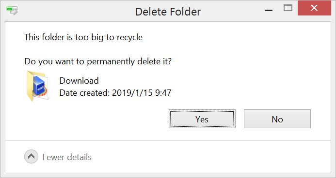 This file is too large to recycle