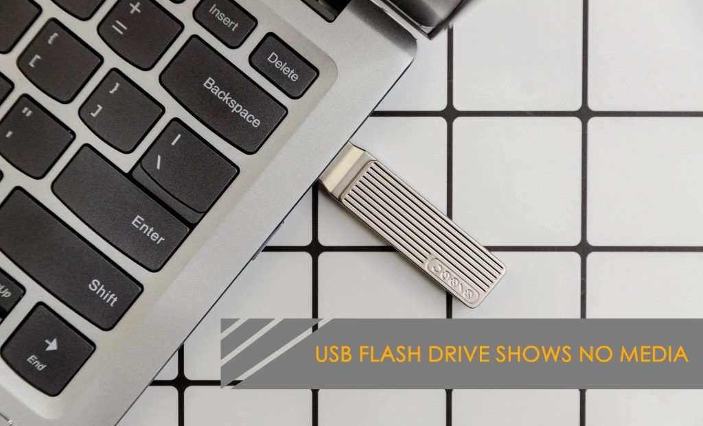 USB flash drive shows no media
