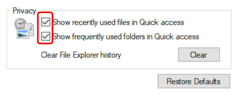 Disable Quick Access