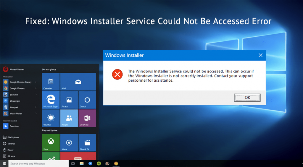 error 1024 del instalador de Windows