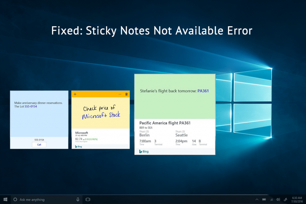 Sticky Notes Not Available Error_featured
