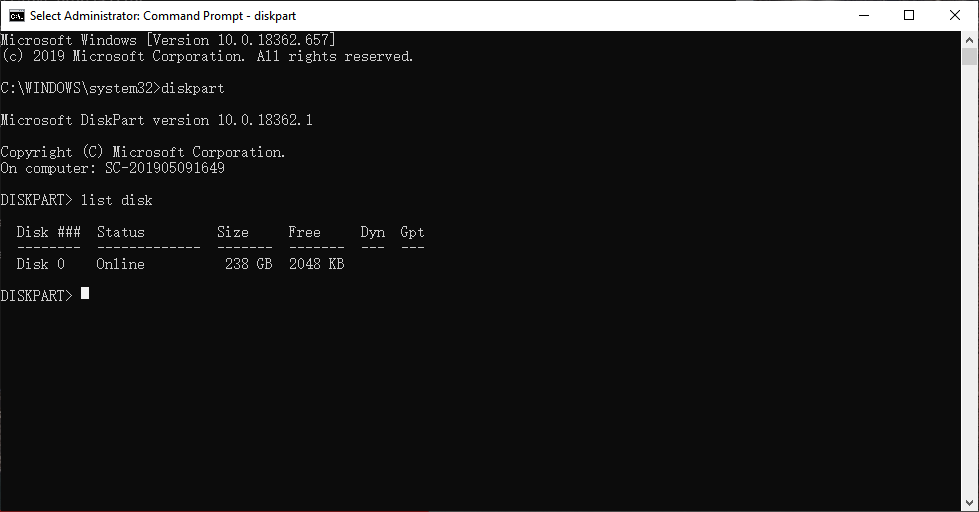 Administrator Command Prompt