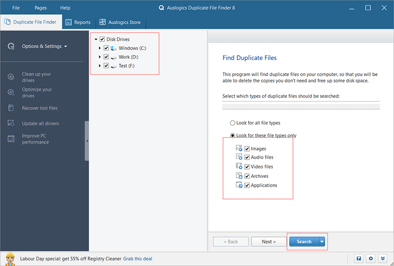 Auslogic duplicate file finder