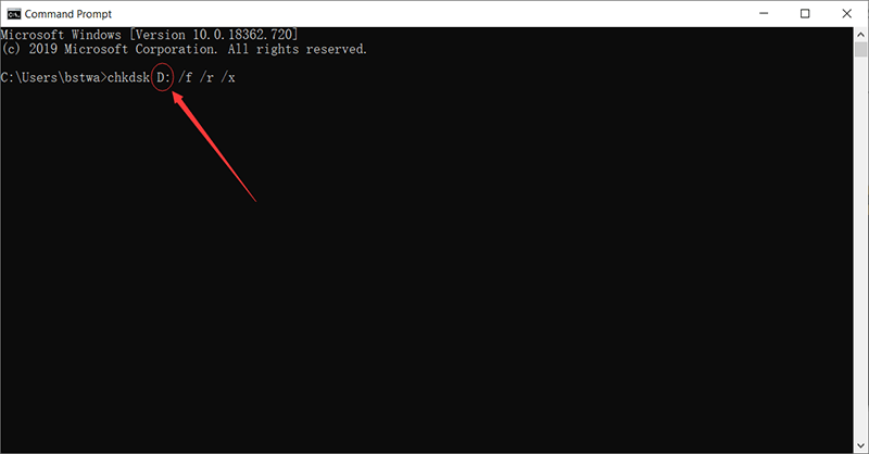 Fix with CHKDSK in the Command Prompt