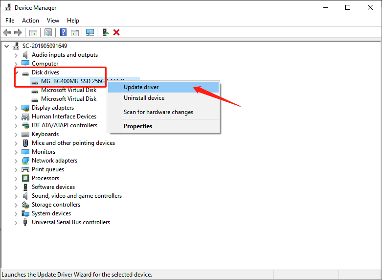 Update Disk Drive